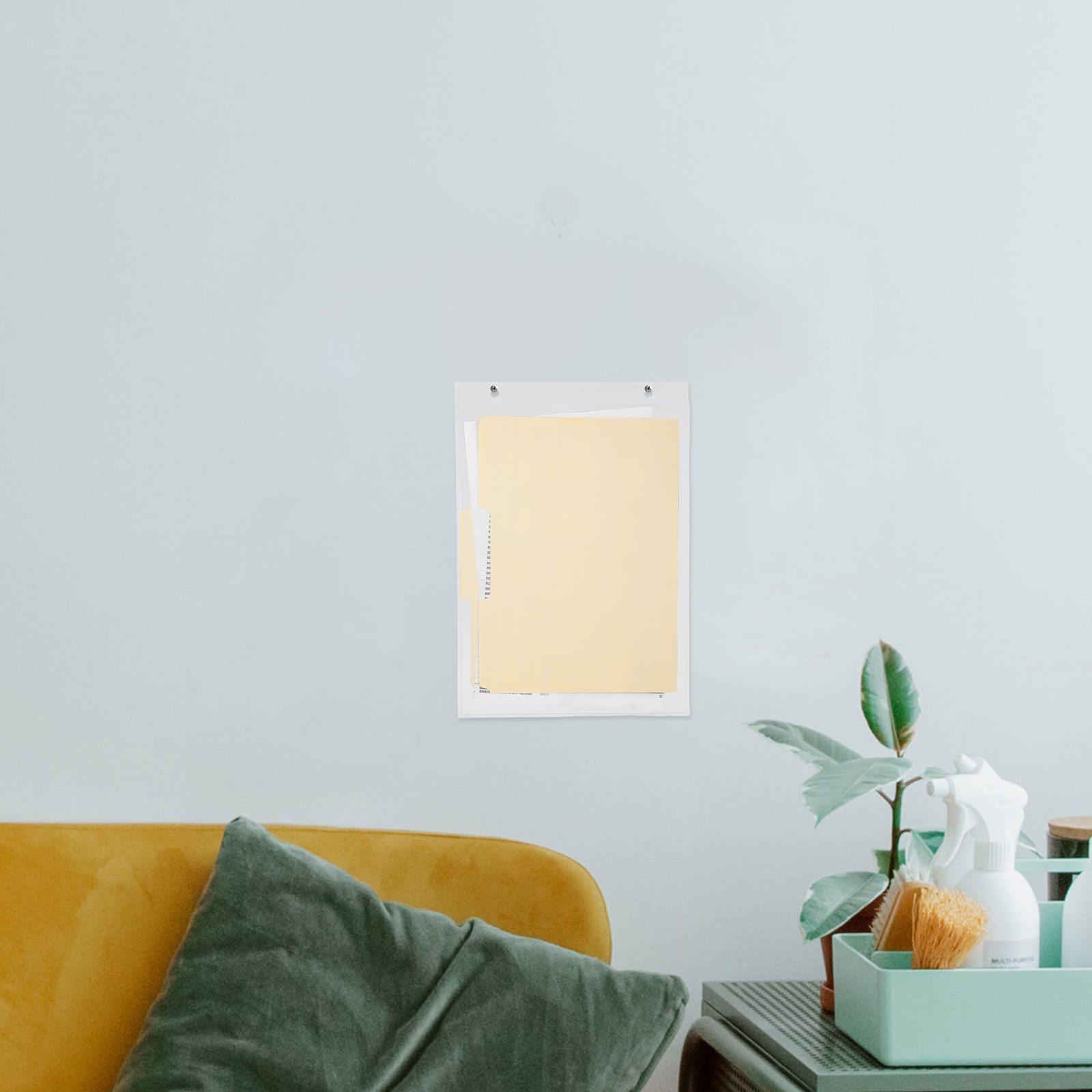 File Folder Hanging - A4 Clear Wall Mounted Magazine Organizer
