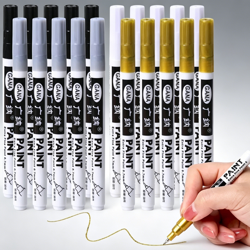 Whiteboard Marker Set - 1-20Pcs/set Oil Based White Black Permanent