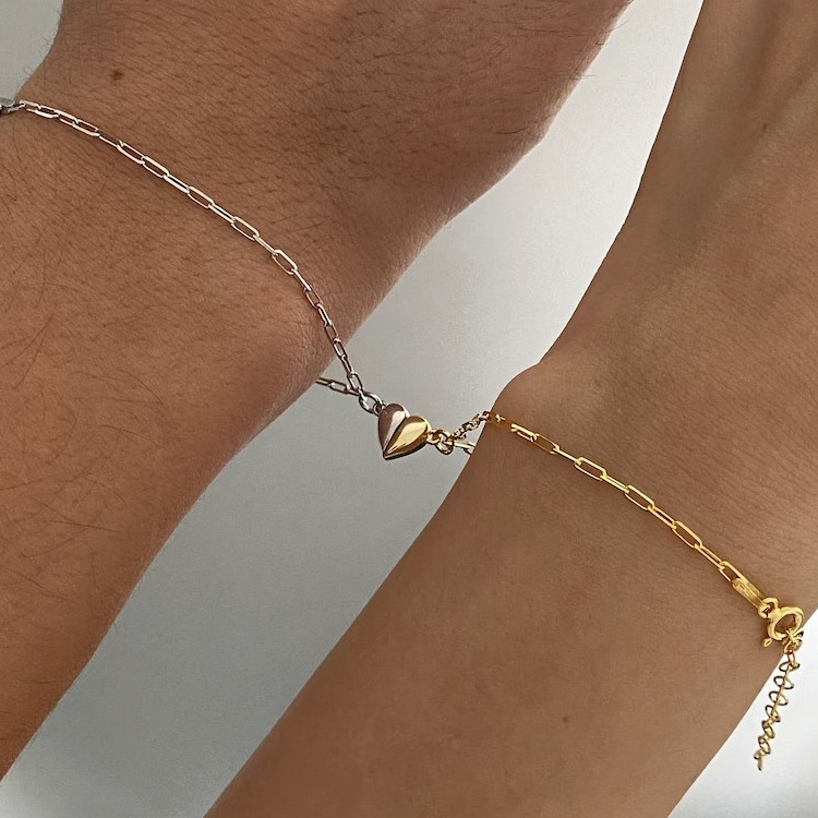 Magnetic Heart Couple Bracelet - Paperclip Magnetic Set 리뷰 및 가격