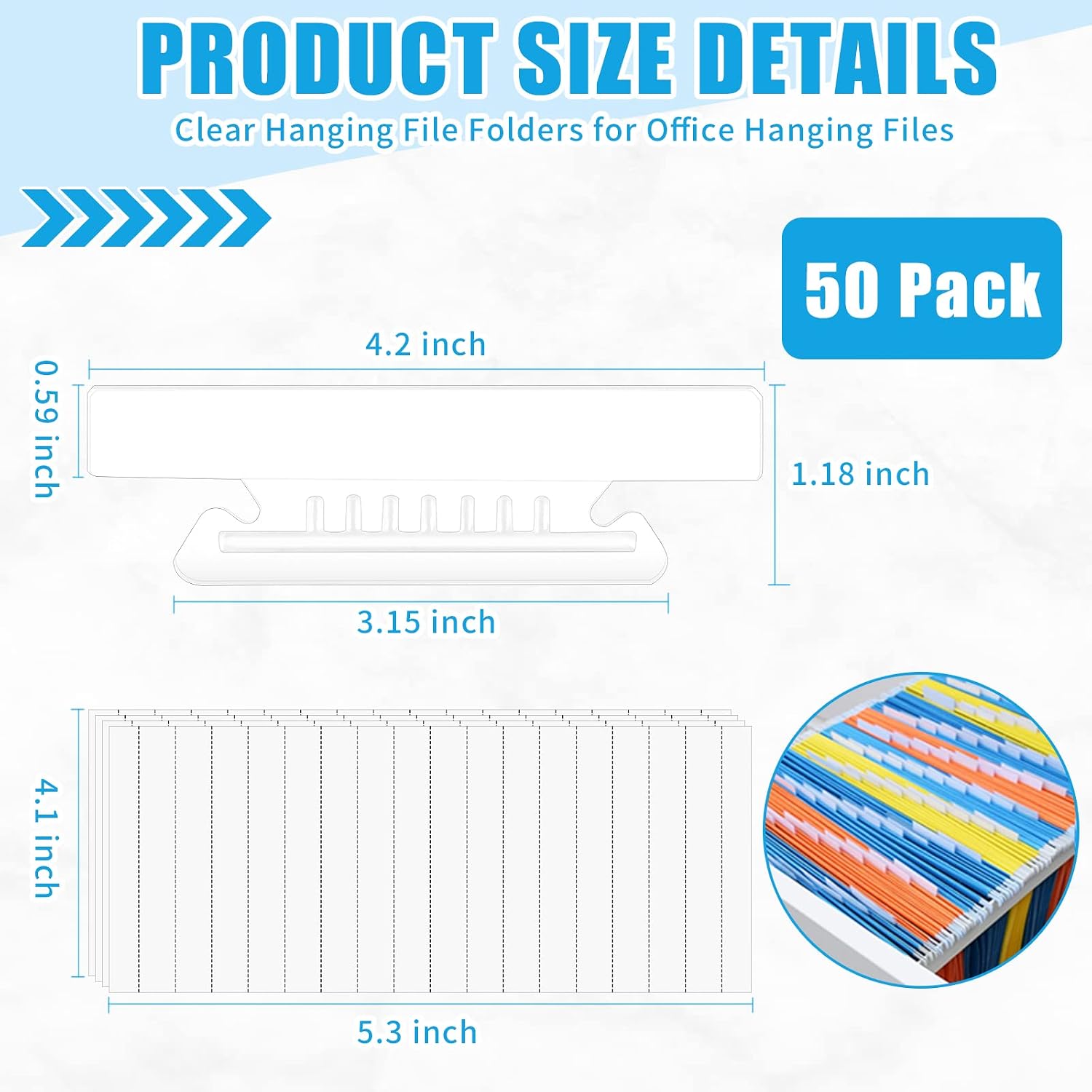 50 Pack Clear Hanging File Fol - File Folder Hanging 리뷰 및 가격