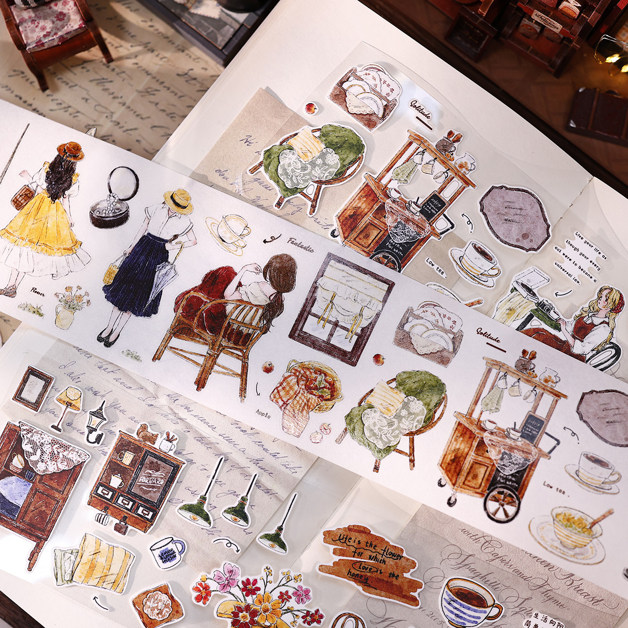 XiaoBaiJia Studio Vintage Warm - Washi Tape Set 리뷰 및 가격