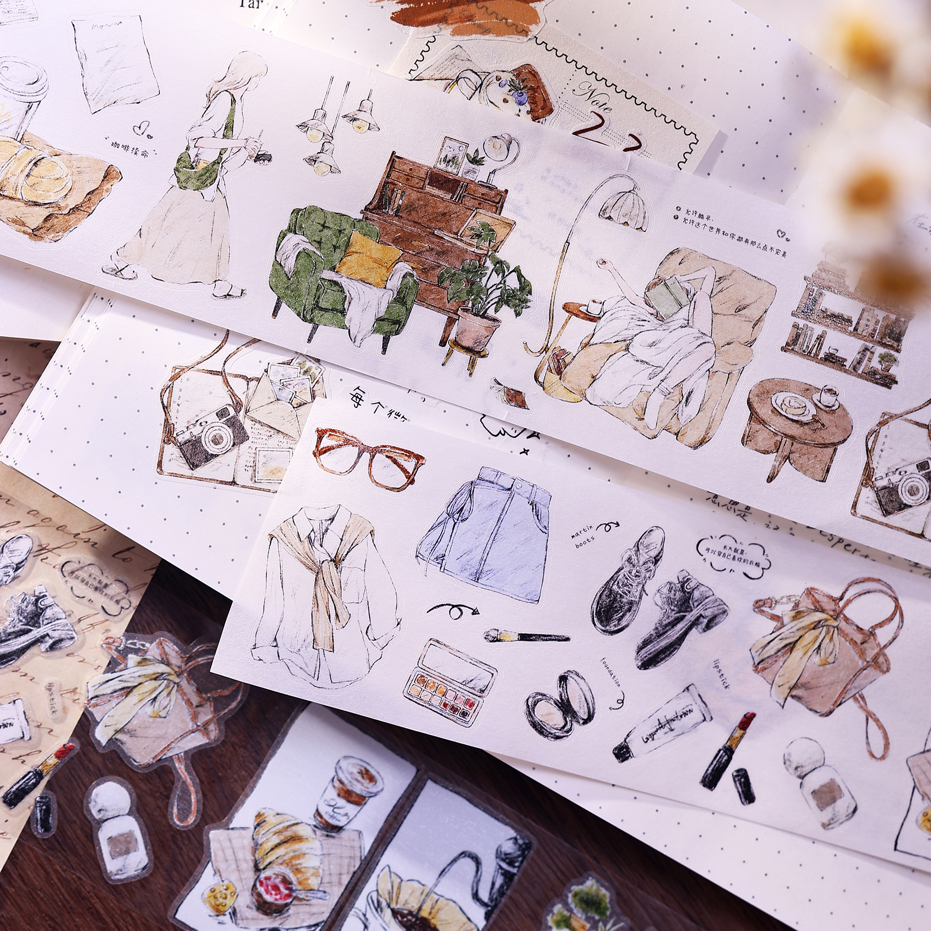 XiaoBaiJia Studio Vintage Girl - Washi Tape Set 리뷰 및 가격