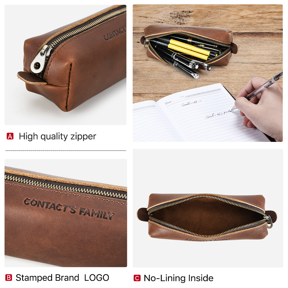 Retro Leather Pencil Case High - Office Stationery Supply Business 리뷰 및 가격