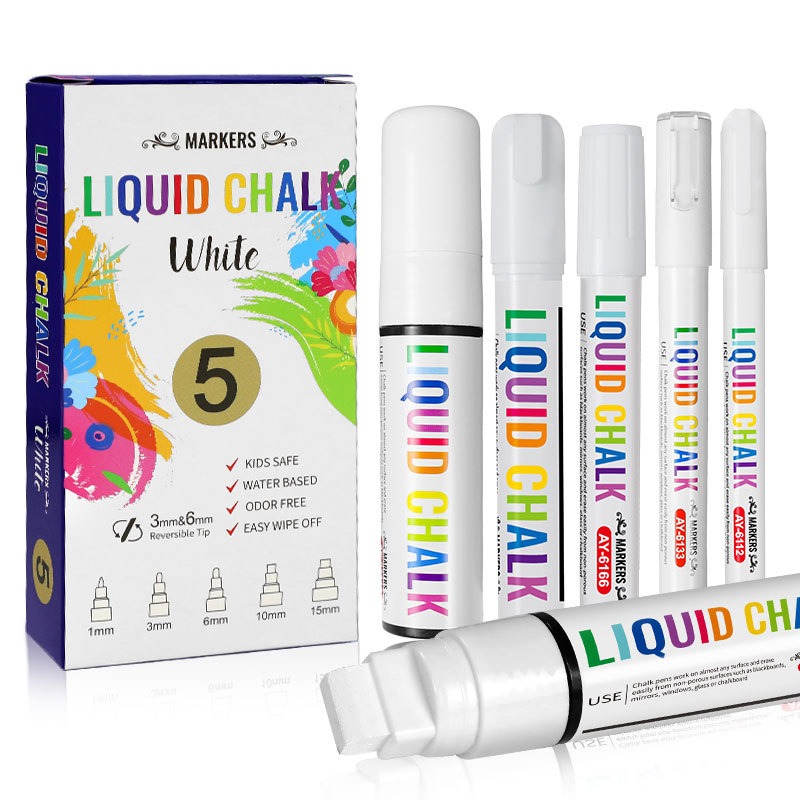 5pcs/set White Chalk Markers L - Whiteboard Marker Set 리뷰 및 가격