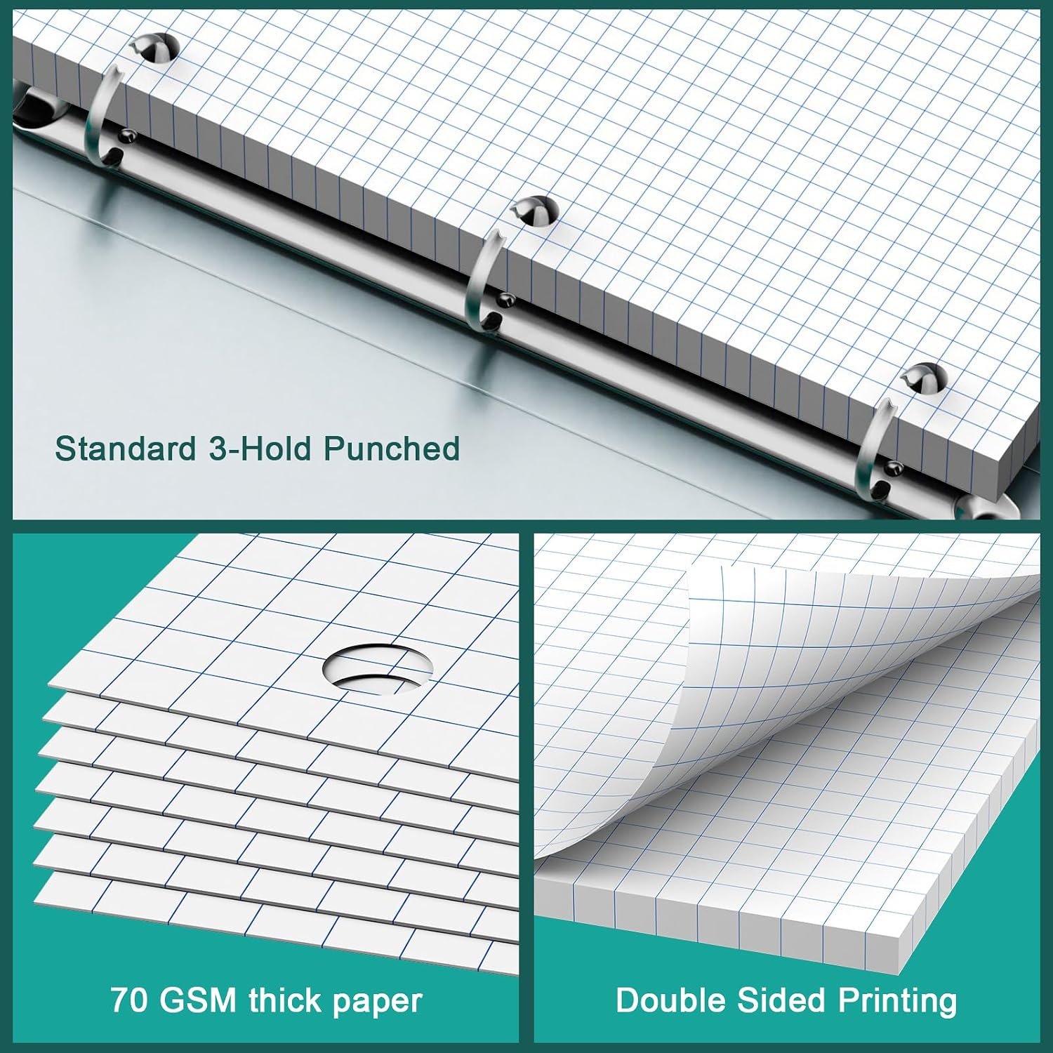 Loose Leaf Graph Paper Noteboo - Paper Punch 3 Hole 리뷰 및 가격
