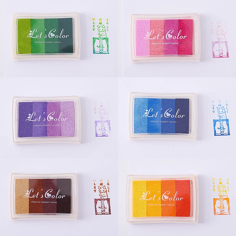 1PCS 4 colors Inkpad Ink stamp - Self Inking Stamp 리뷰 및 가격