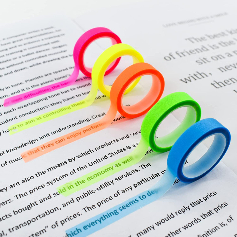 5Rolls Transparent Fluorescent - Index Tab Divider 리뷰 및 가격