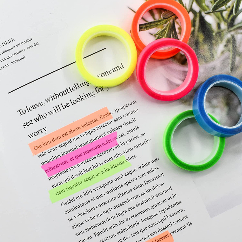 5Rolls Transparent Fluorescent - Index Tab Divider 리뷰 및 가격