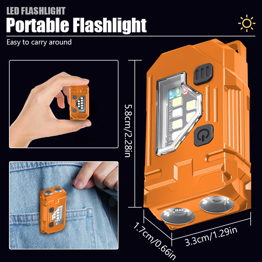 Mini Keychain EDC Flashlight R - Stationery Supply 리뷰 및 가격