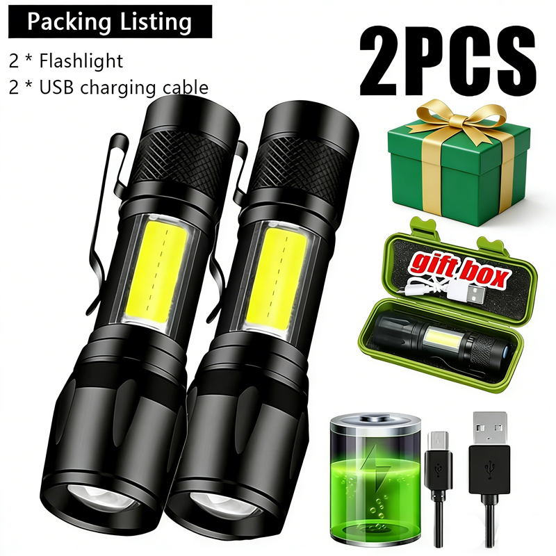 Mini LED Flashlight COB+XPE Po - Stationery Supply 리뷰 및 가격