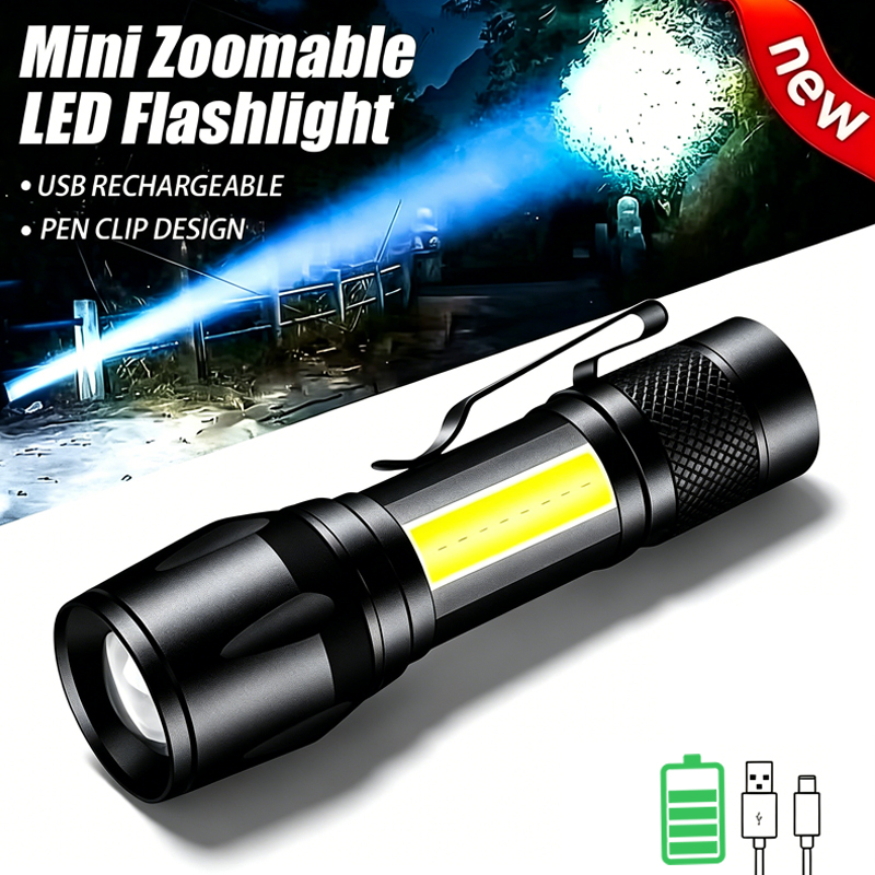 Mini LED Flashlight COB+XPE Po - Stationery Supply 리뷰 및 가격