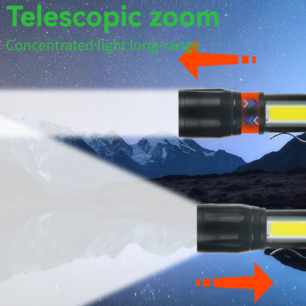 Mini LED Flashlight COB+XPE Po - Stationery Supply 리뷰 및 가격