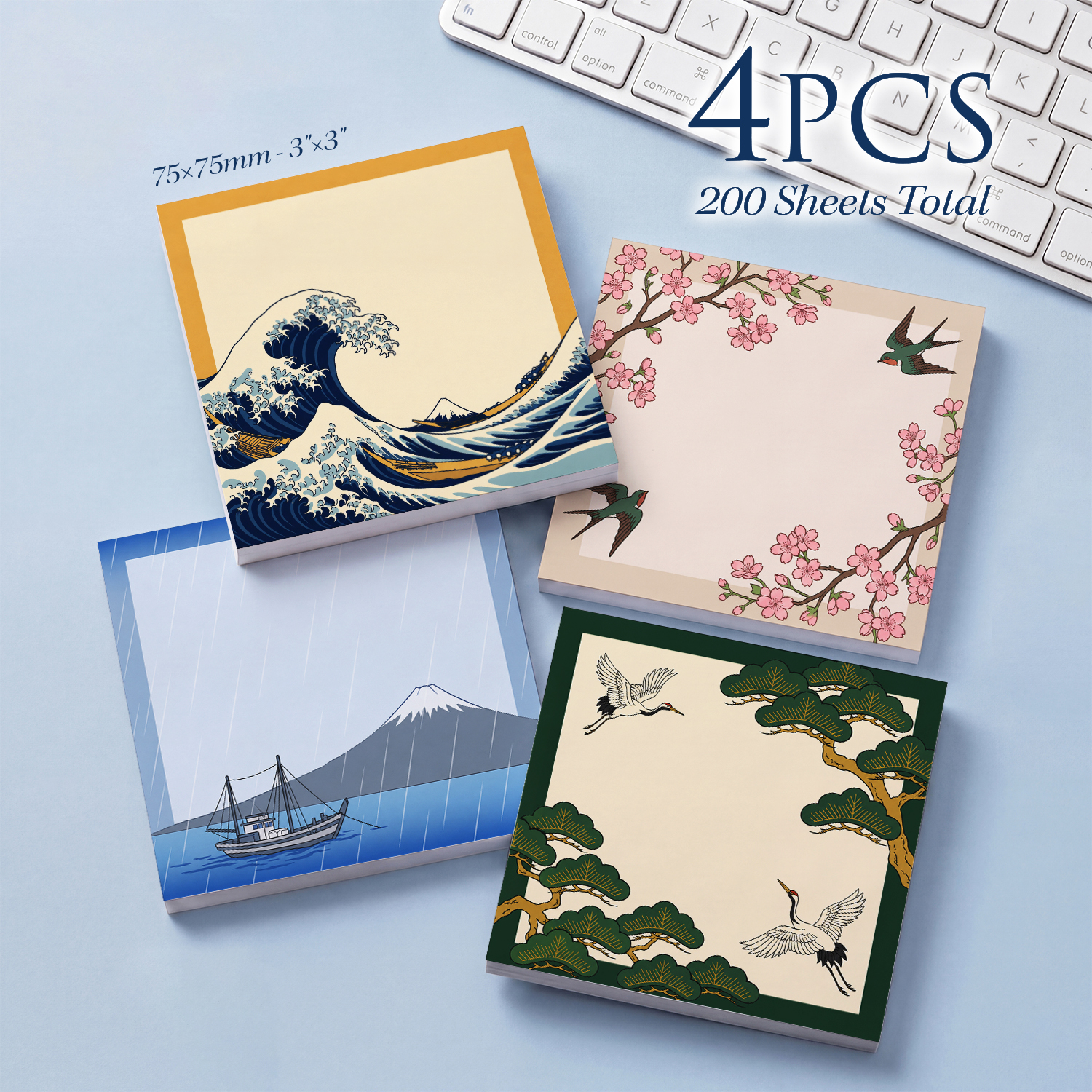 4pcs Japanese Style Sticky Not - Total Stationery & Office Supply 리뷰 및 가격