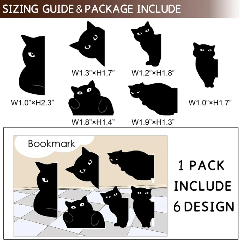6 Pcs/set Cute Cat Magnet Book - Paperclip Magnetic Set 리뷰 및 가격