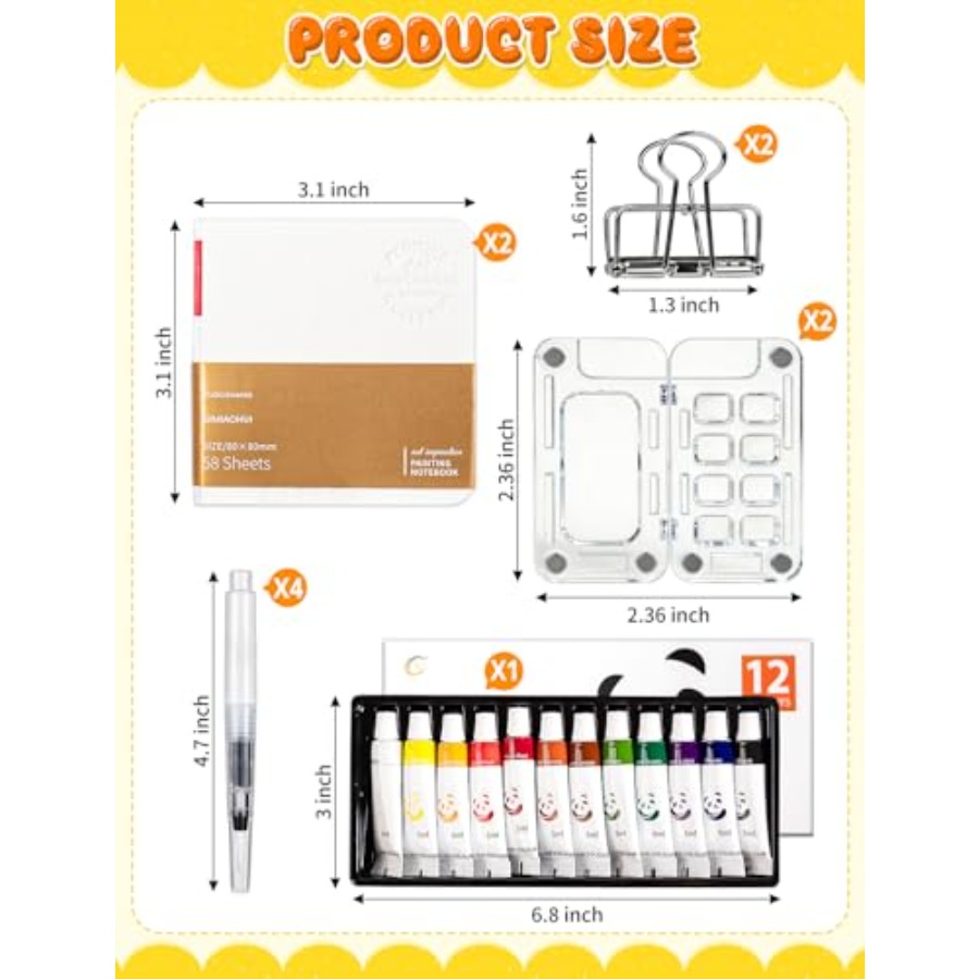 Mini Watercolor Paint Set Trav - Paperclip Magnetic Set 리뷰 및 가격