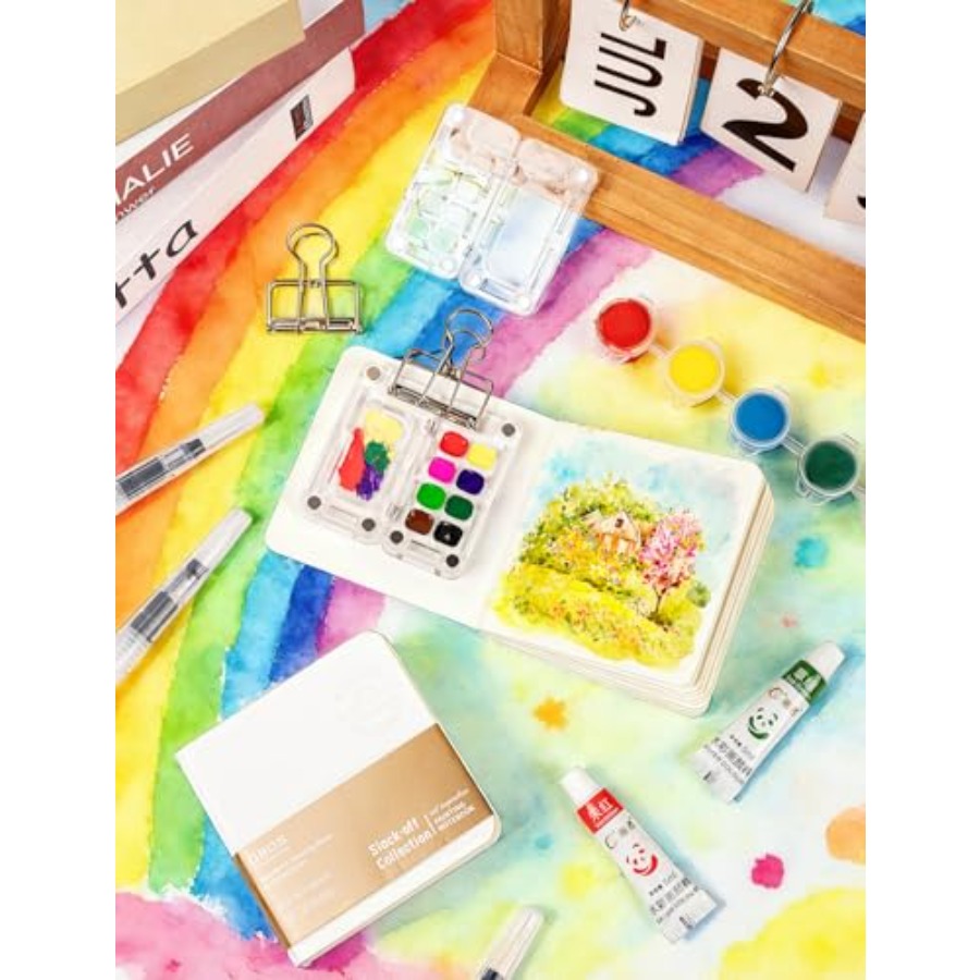 Mini Watercolor Paint Set Trav - Paperclip Magnetic Set 리뷰 및 가격