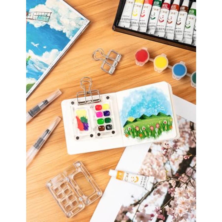 Mini Watercolor Paint Set Trav - Paperclip Magnetic Set 리뷰 및 가격