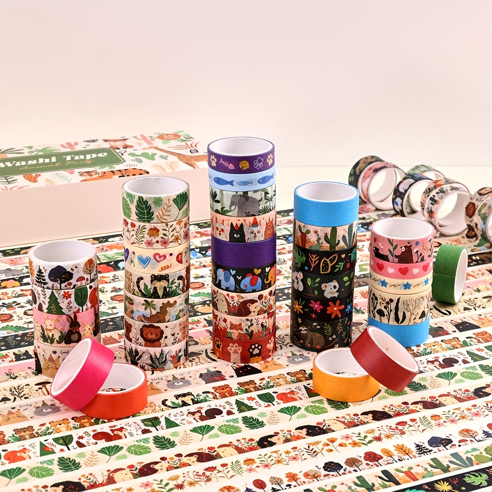 36 Rolls Vintage Animal Party  - Washi Tape Set 리뷰 및 가격