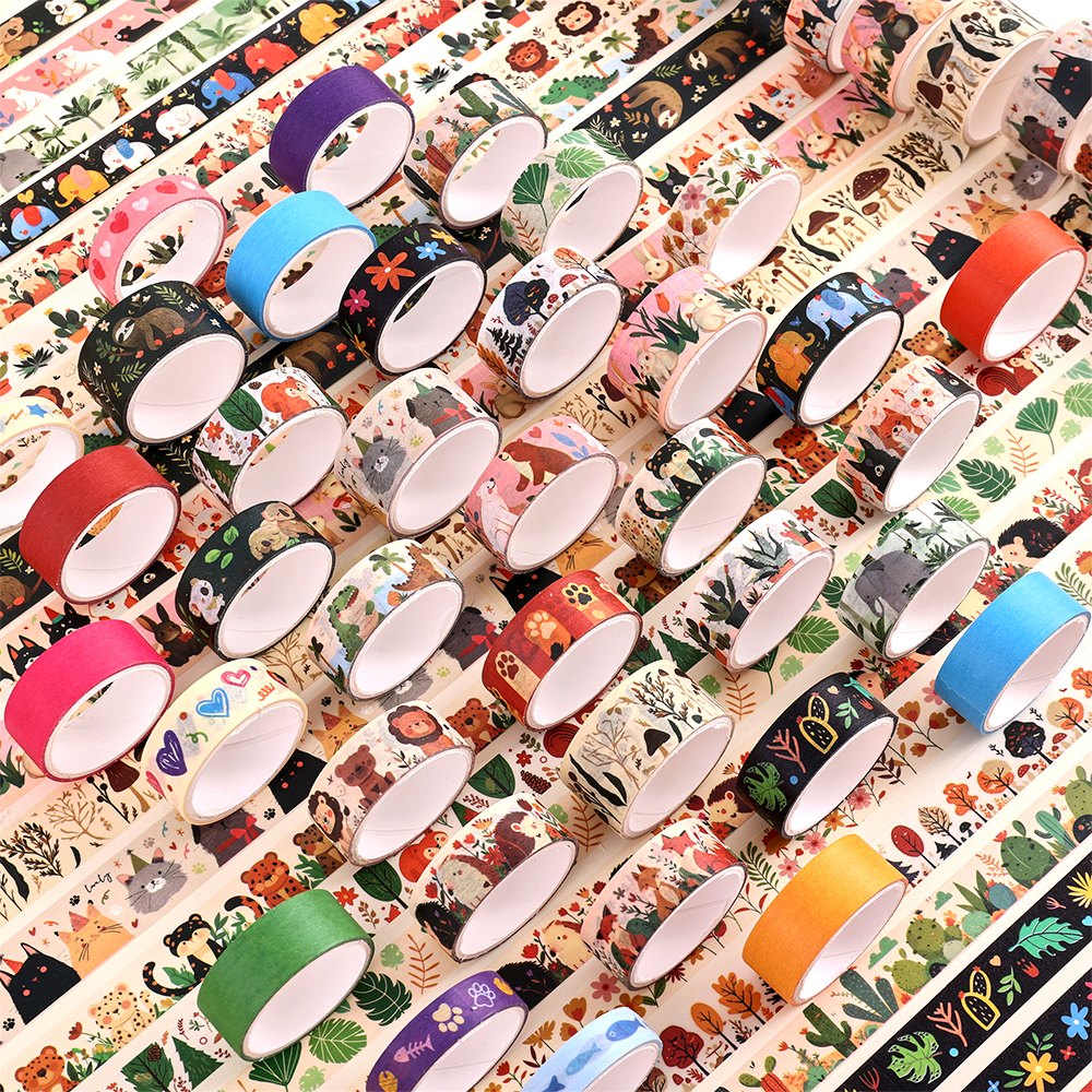36 Rolls Vintage Animal Party  - Washi Tape Set 리뷰 및 가격