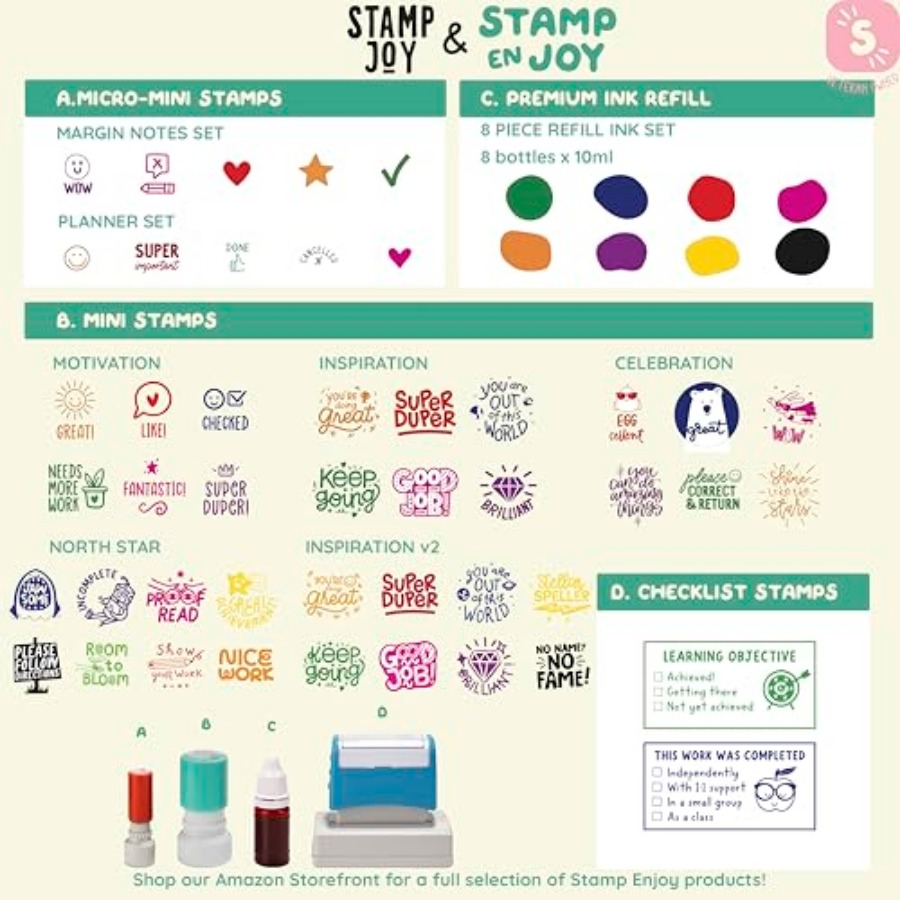 5 Self-Ink Flash Stamp Set, Mu - Self Inking Stamp 리뷰 및 가격