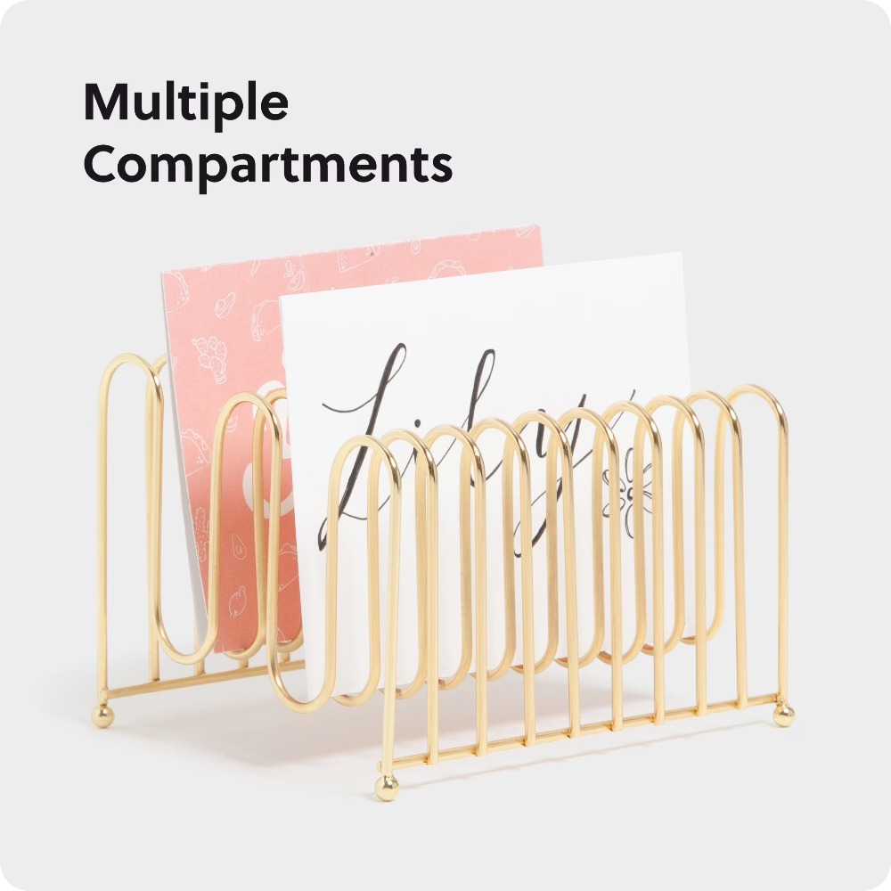 Bent Wire Desk Organizer Lette - Office Stationery And Supply 리뷰 및 가격