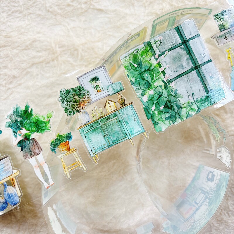 DingDing Studio Vintage Green  - Washi Tape Set 리뷰 및 가격
