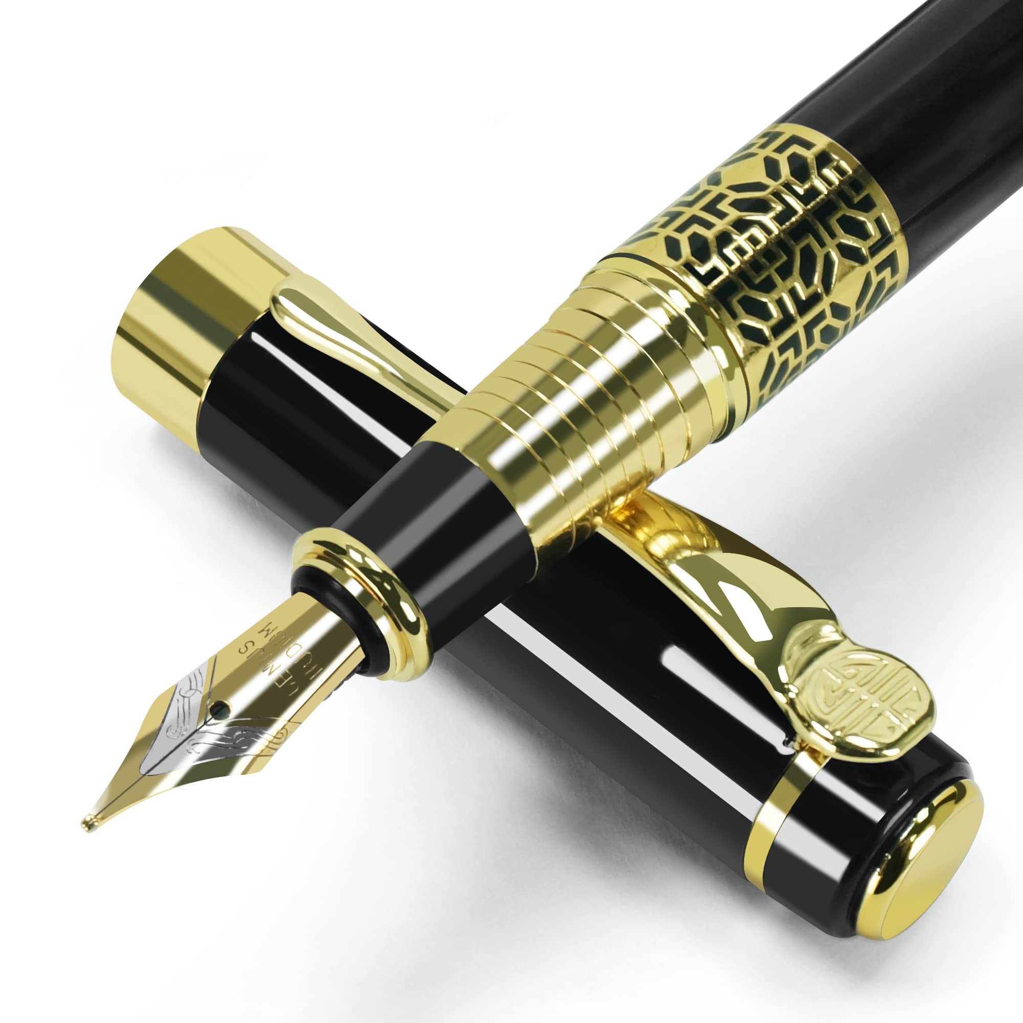 Retro Metal Fountain Pen F Nib - Office Stationery Supply Business 리뷰 및 가격