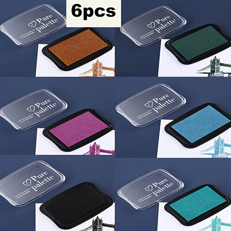 6 pieces - Retro solid color s - Self Inking Stamp 리뷰 및 가격