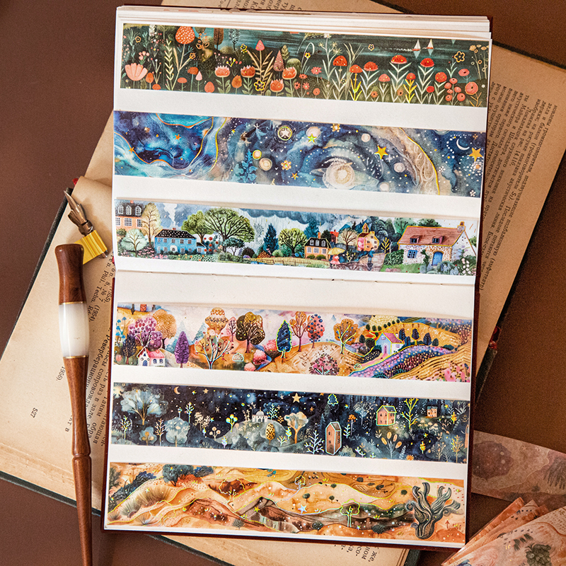 1~6Roll Vintage Illustration A - Washi Tape Set 리뷰 및 가격