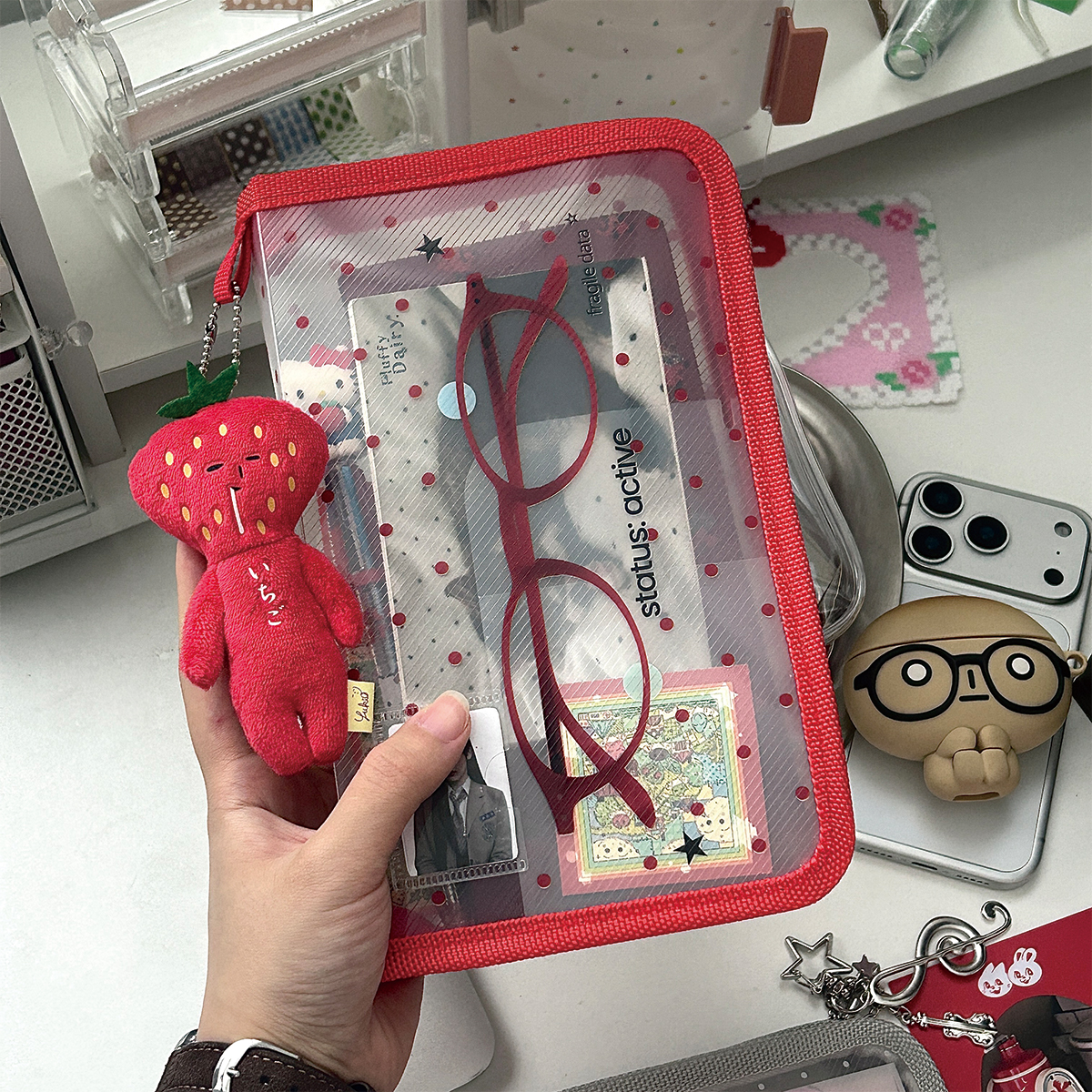 WAKAWAKA Cute PP Twill Zipper  - Portfolio Folder Zip 리뷰 및 가격