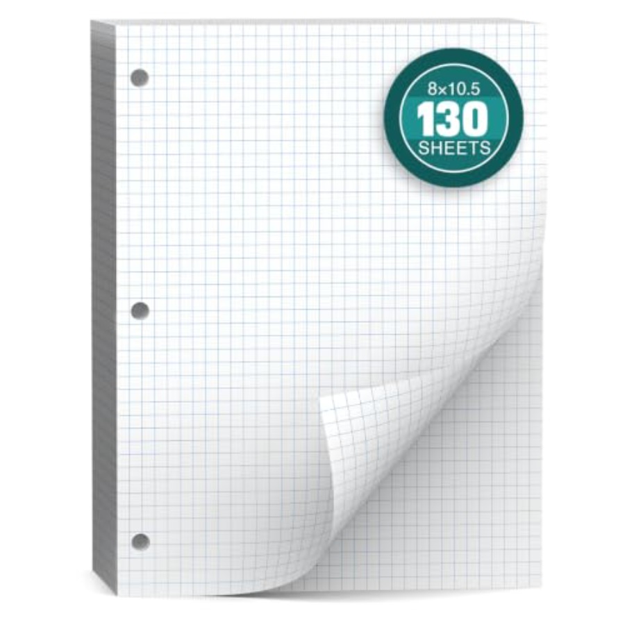 Loose Leaf Graph paper 8 x 10. - Paper Punch 3 Hole 리뷰 및 가격