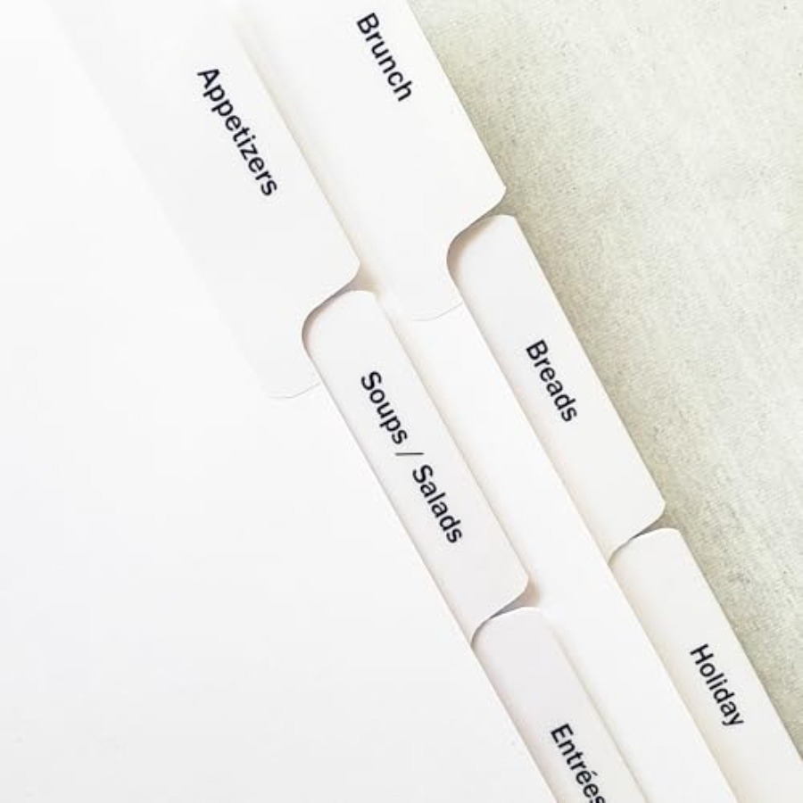 PRE-Printed Recipe Binder Inde - Index Tab Divider 리뷰 및 가격