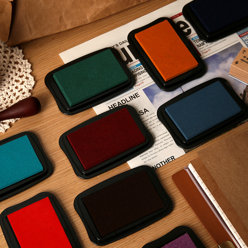 12 Colors Vintage Solid Color  - Self Inking Stamp 리뷰 및 가격