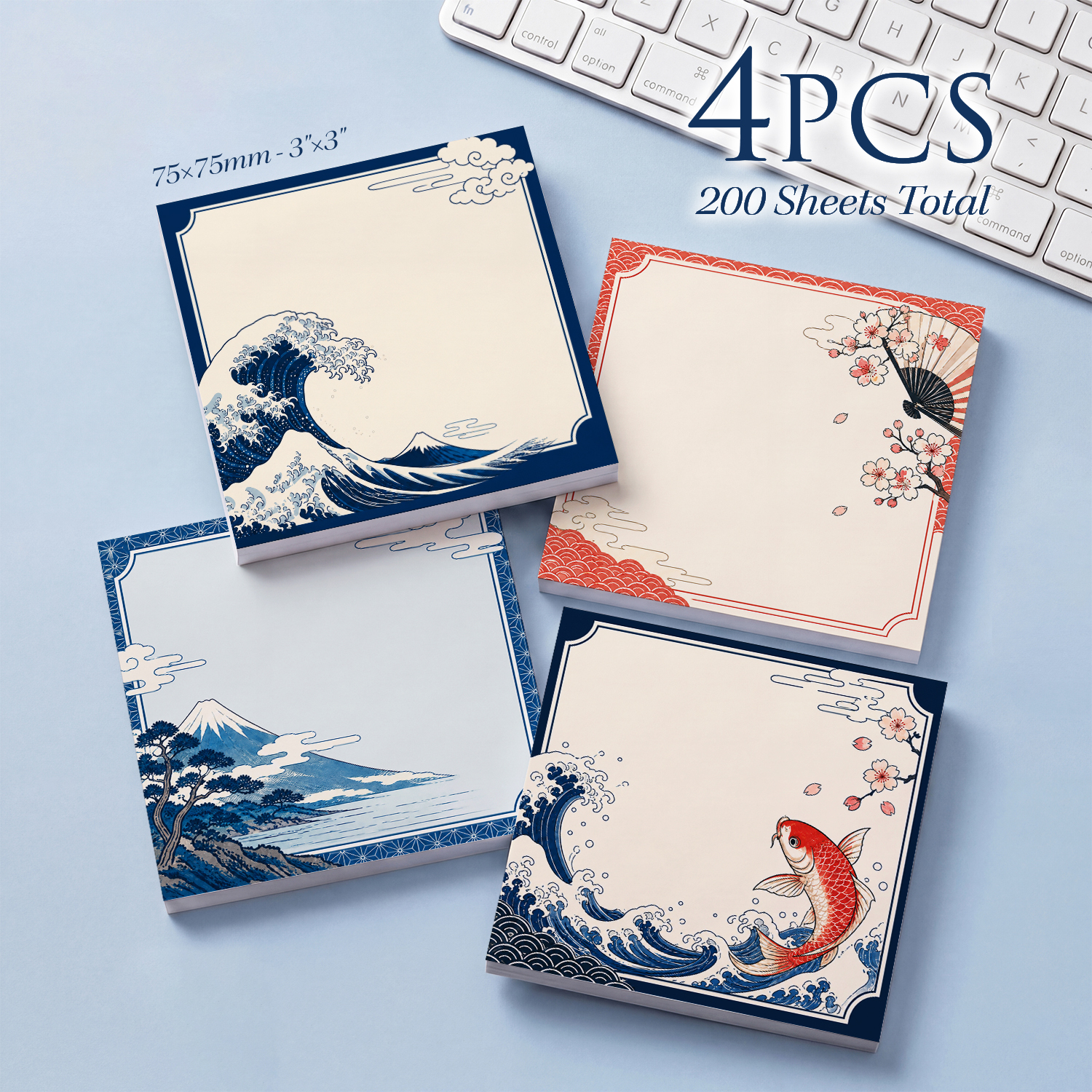 4pcs Japanese Style Sticky Not - Total Stationery & Office Supply 리뷰 및 가격