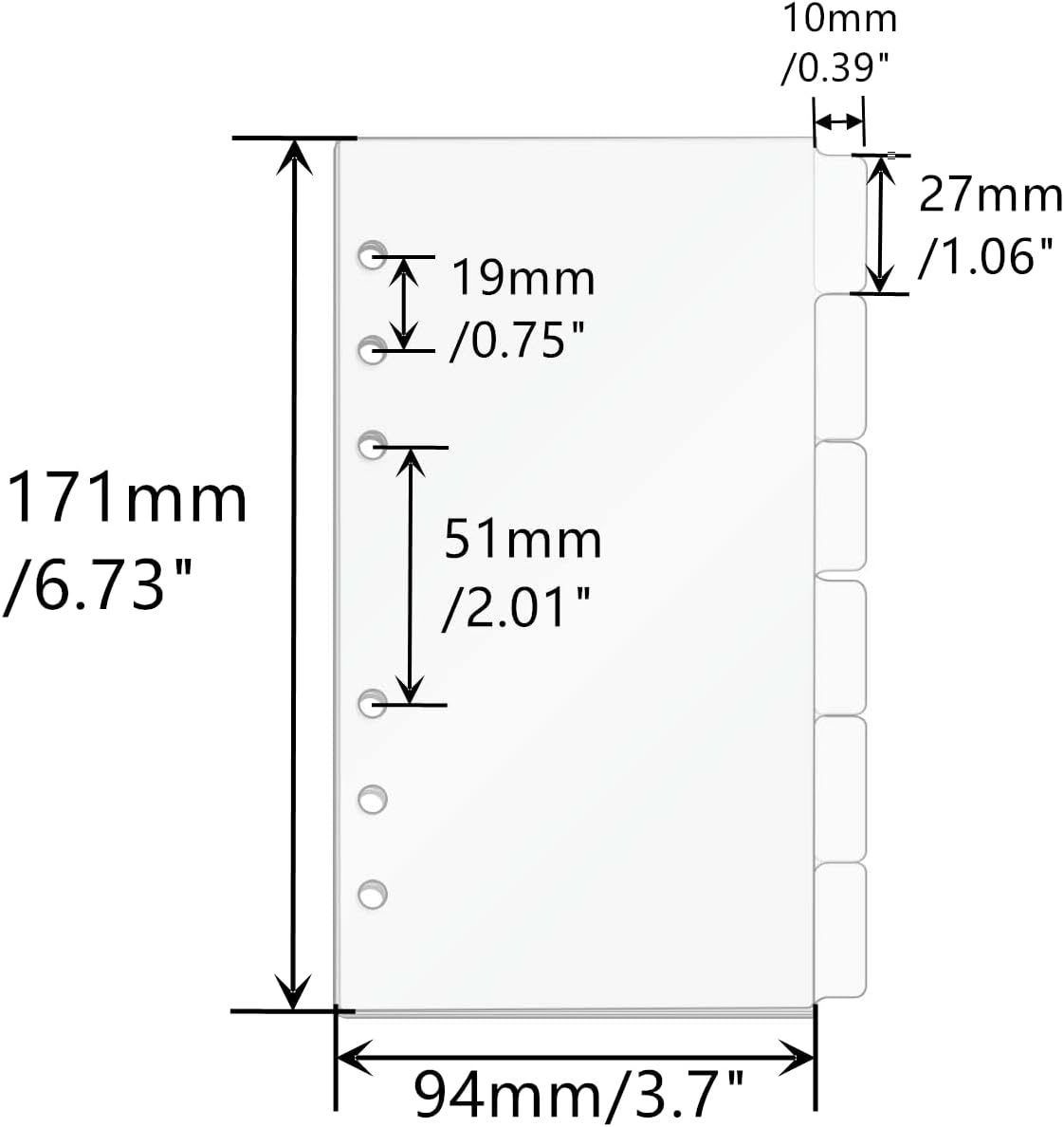 A5/A6/A7 Binder Dividers Plann - Index Tab Divider 리뷰 및 가격