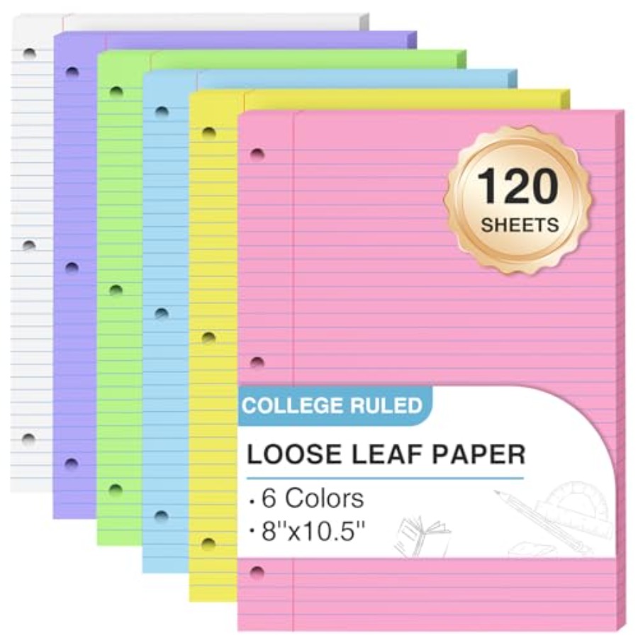 120 Sheets Loose Leaf Paper 8  - Paper Punch 3 Hole 리뷰 및 가격