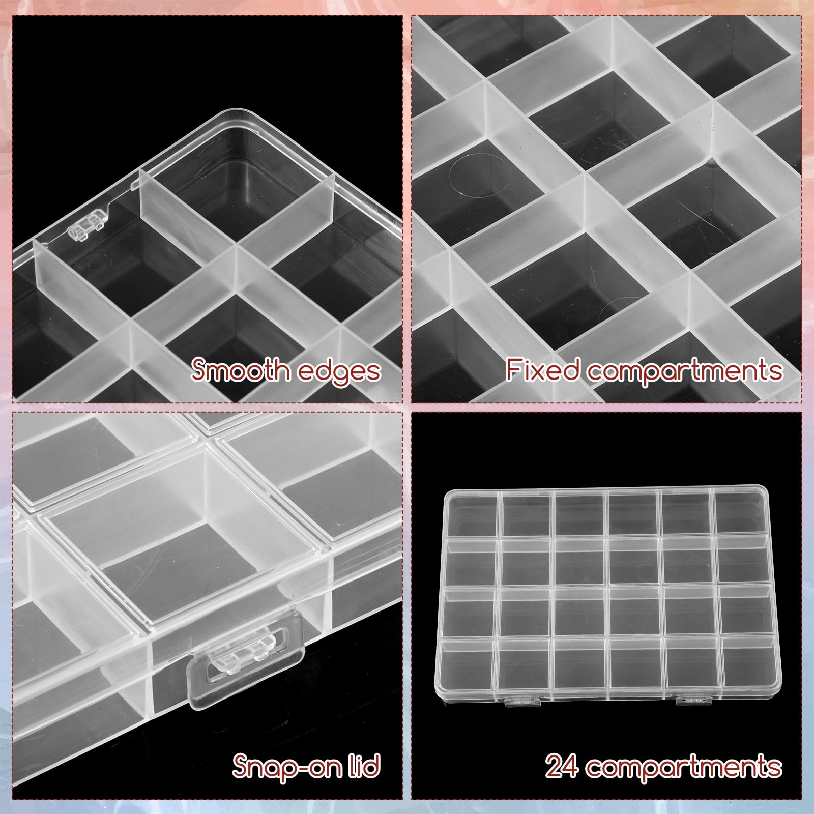 24-Grid Plastic Organizer Box  - Washi Tape Set 리뷰 및 가격