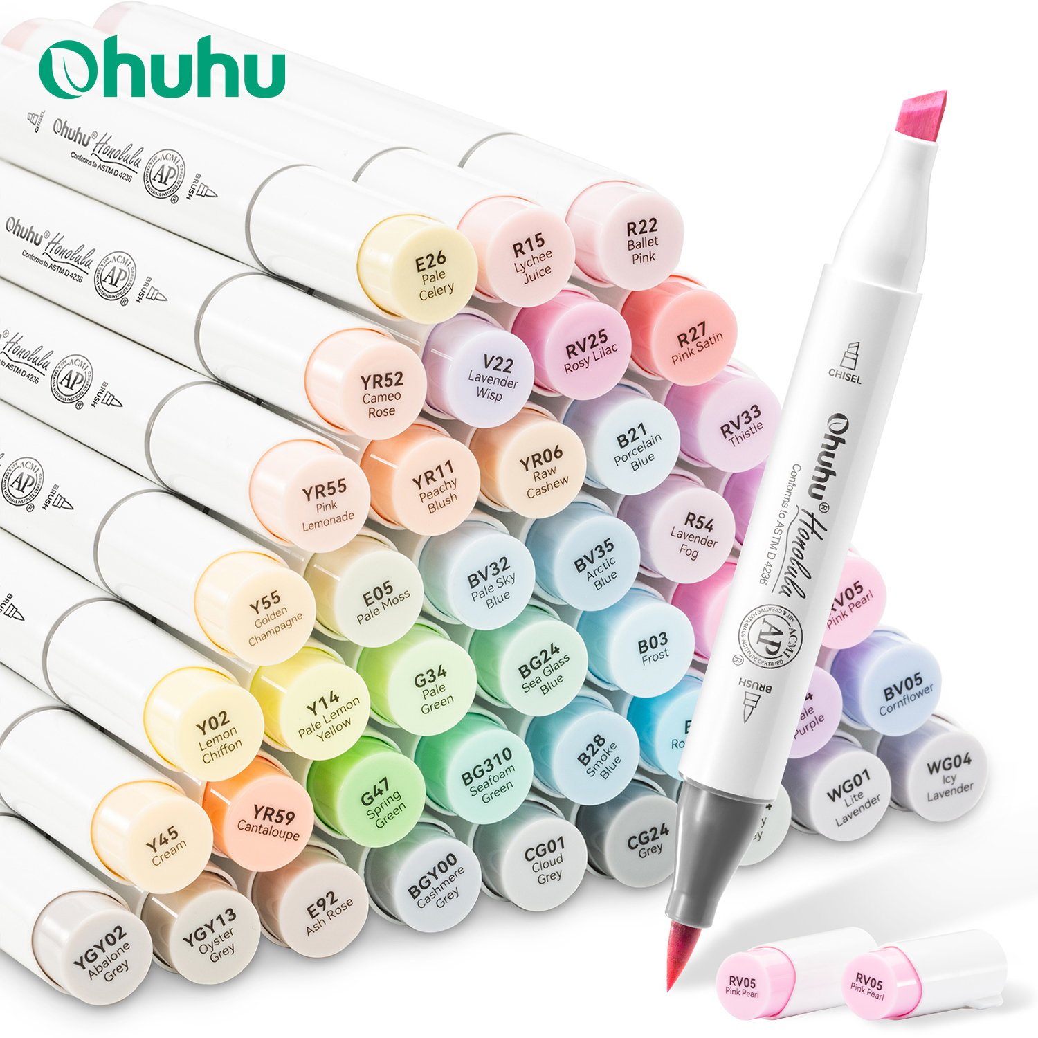 Ohuhu Honolulu 48 Pastel Color - Highlighter Set Pastel 리뷰 및 가격