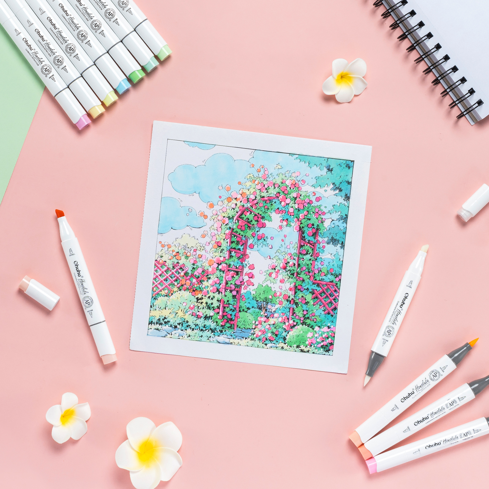 Ohuhu Honolulu 48 Pastel Color - Highlighter Set Pastel 리뷰 및 가격