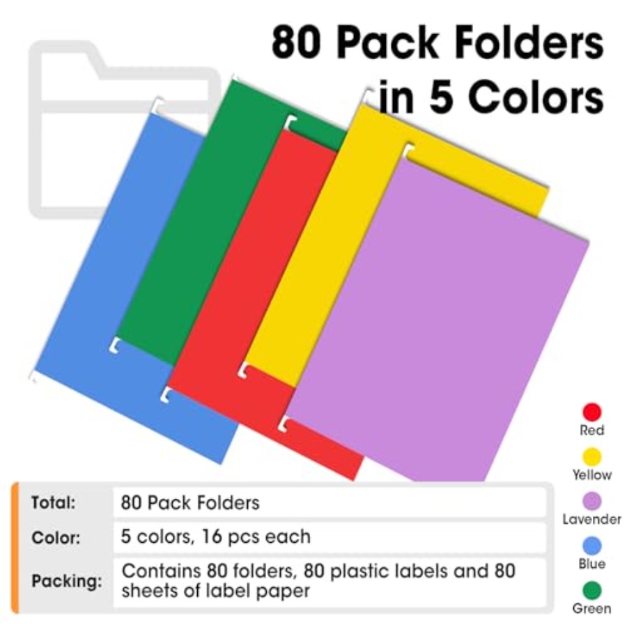 Hanging File Folders, Colored  - File Folder Hanging 리뷰 및 가격