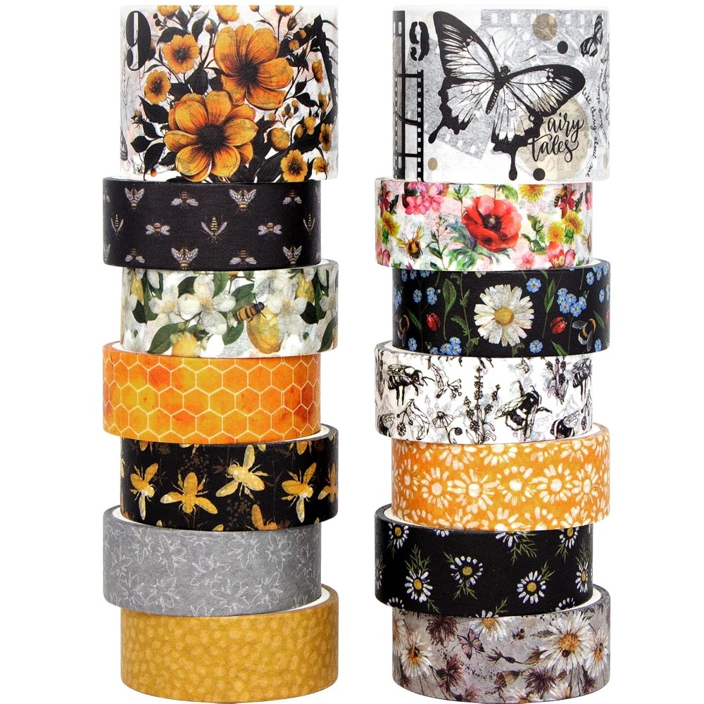 14 Rolls Vintage Bee Floral Bu - Washi Tape Set 리뷰 및 가격
