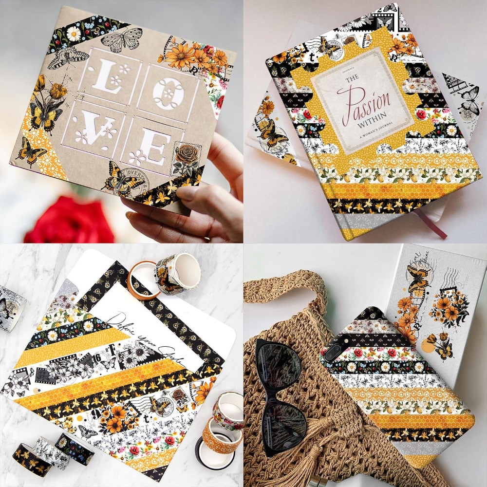 14 Rolls Vintage Bee Floral Bu - Washi Tape Set 리뷰 및 가격