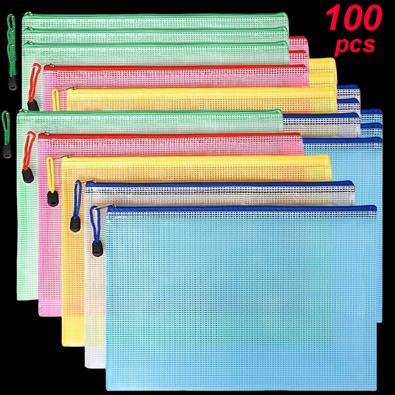 5-100PCS Stationery Storage Fo - Portfolio Folder Zip 리뷰 및 가격