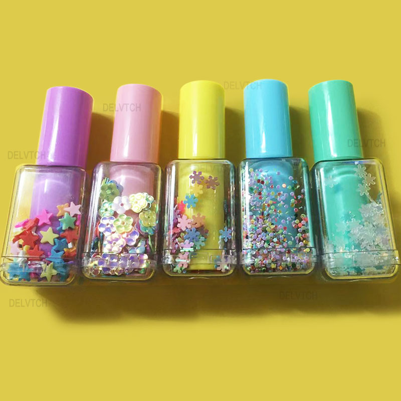 5Pcs Set Mini Sequin Nail Poli - Highlighter Set Pastel 리뷰 및 가격