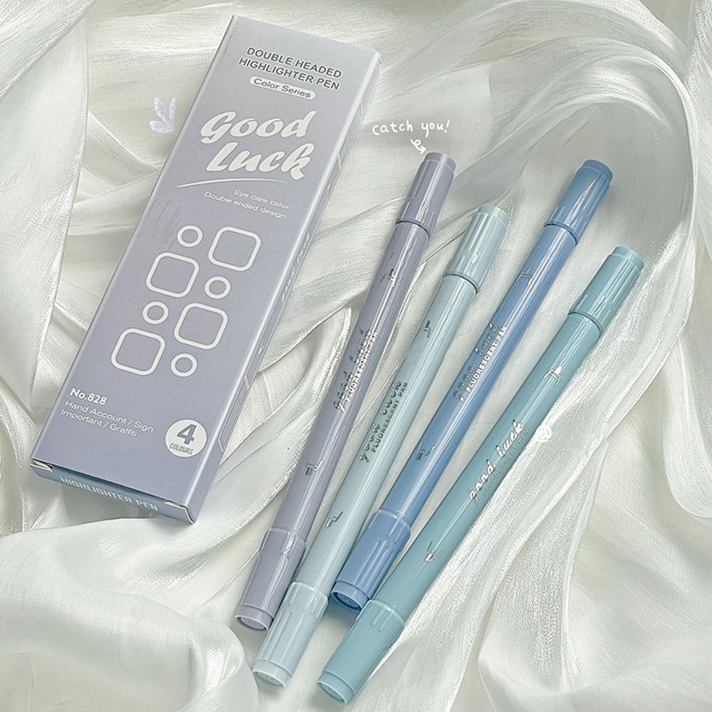 4Colors Double Head Fluorescen - Highlighter Set Pastel 리뷰 및 가격
