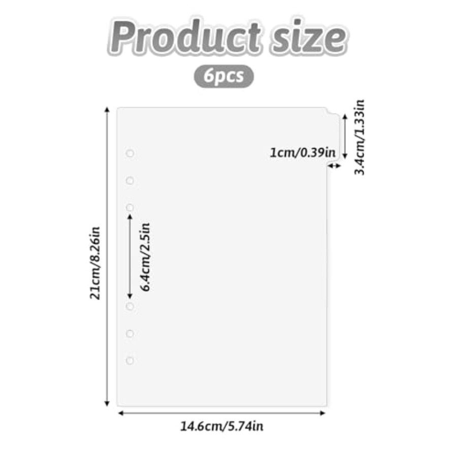 6 Pcs A5 Binder Dividers, 6 Ho - Index Tab Divider 리뷰 및 가격