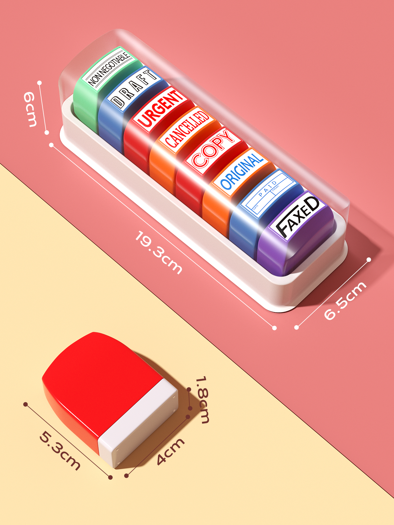 8 Office Stamp set Information - Self Inking Stamp 리뷰 및 가격