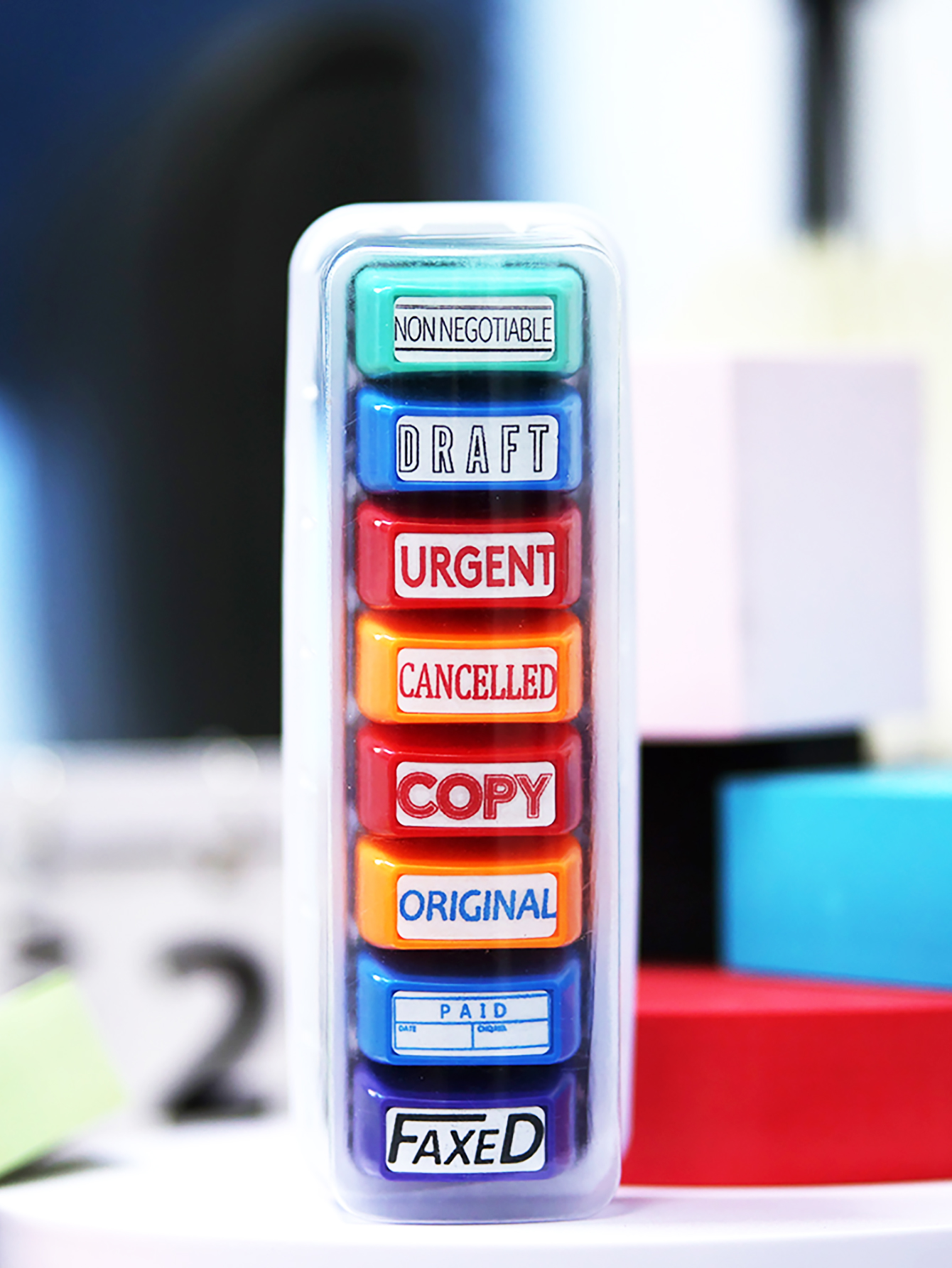 8 Office Stamp set Information - Self Inking Stamp 리뷰 및 가격