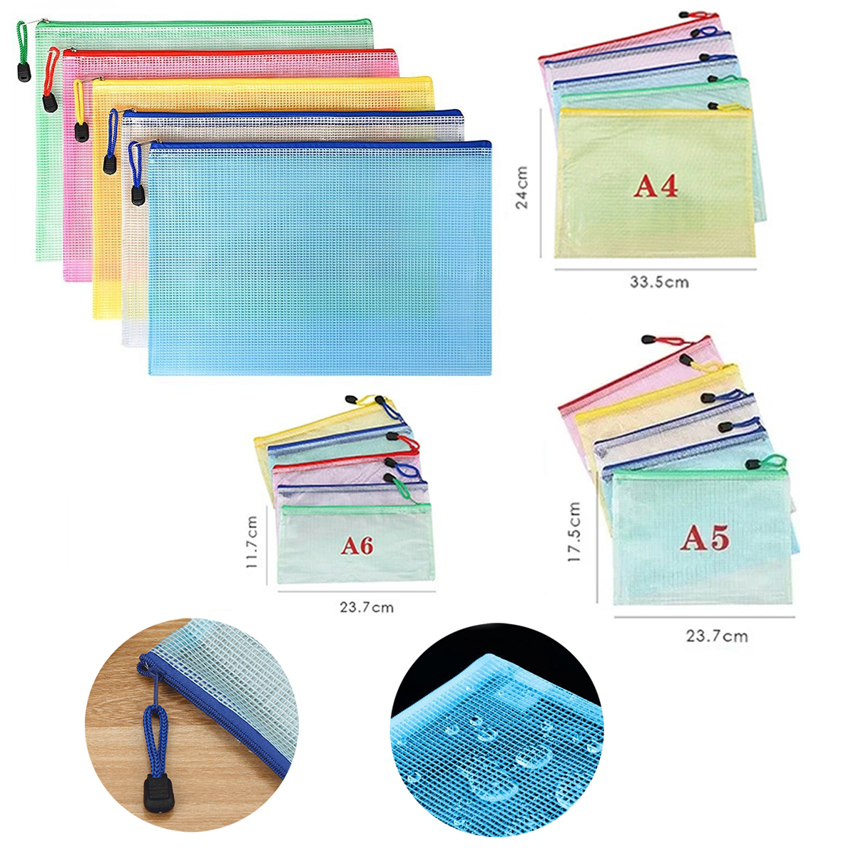 5PCS Stationery Storage Folder - Portfolio Folder Zip 리뷰 및 가격